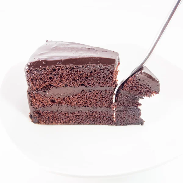 Karanlık çikolatalı kek — Stok fotoğraf