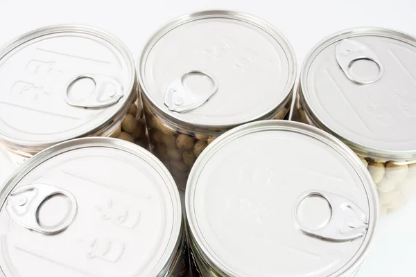 Detail of the lids of cans — Stock Photo, Image