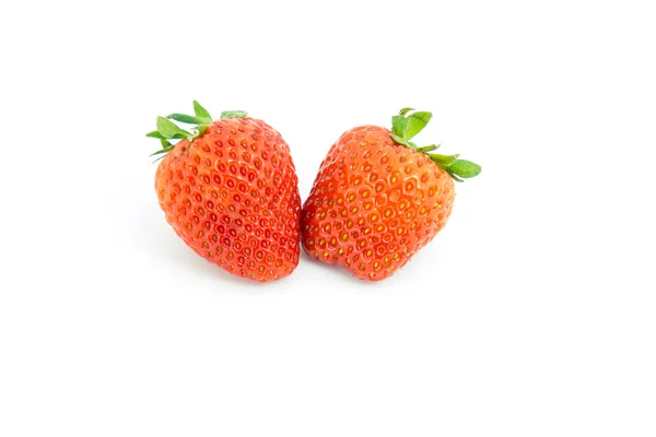 Fresh strawberries isolated on white background. — Stock Photo, Image