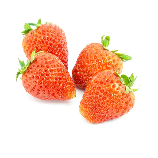 Fresh strawberries isolated on white background. — Stock Photo, Image