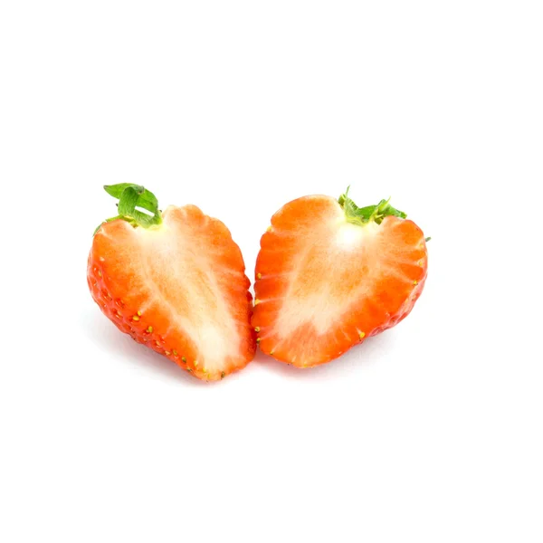 Čerstvé jahody izolované na bílém pozadí. — Stock fotografie