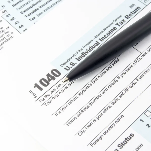 U.S. Individual Income Tax Return form 1040. — Stock Photo, Image