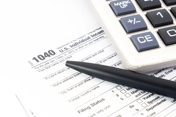 U.S. Individual Income Tax Return form 1040. — Stock Photo, Image