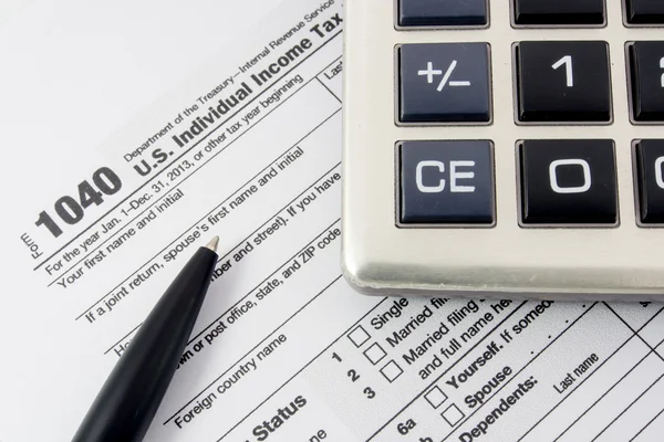 美国个人所得税申报表形式 1040. — 图库照片