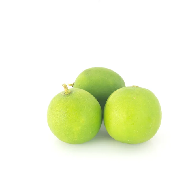 Fresh lime Isolated on white background — Stock Photo, Image
