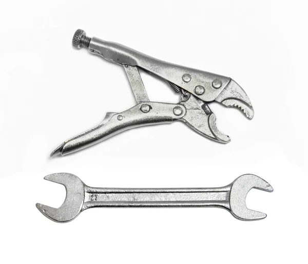Pliers and wrench — Stock Photo, Image