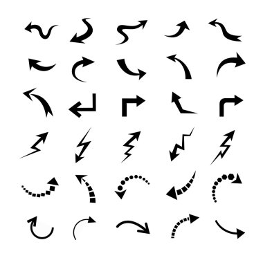 modern arrows set clipart