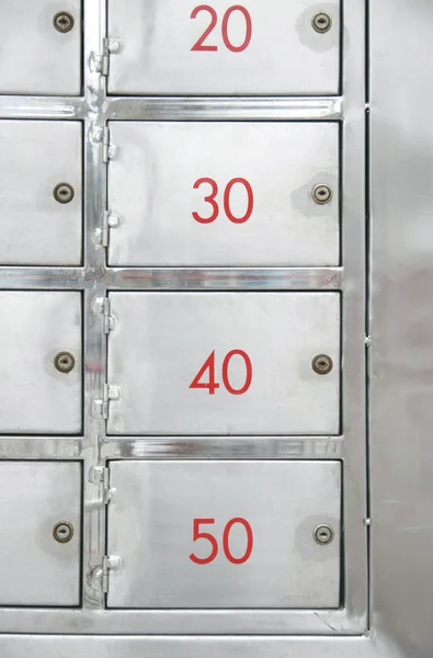 Stainless steel lockers — Stock Photo, Image