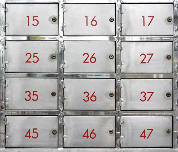 Stainless steel lockers — Stock Photo, Image