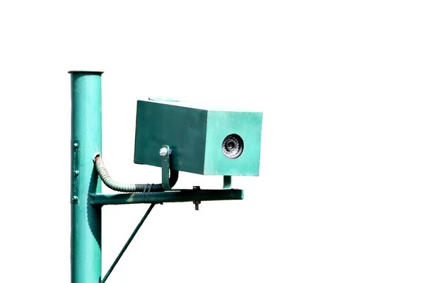 Câmera cctv verde — Fotografia de Stock