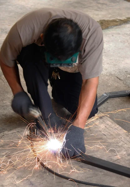 Welding steel — Stock Photo, Image