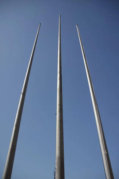 Asta de bandera vertical hacia arriba —  Fotos de Stock