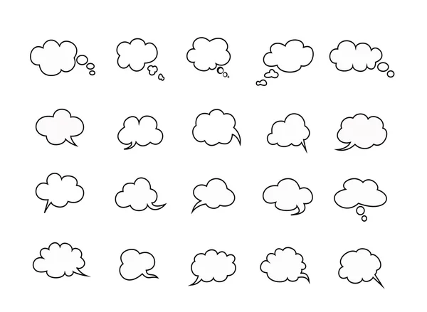 Nuages parlent bulles — Image vectorielle