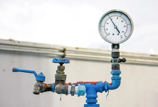 Old meter valve and faucet — Stock Photo, Image