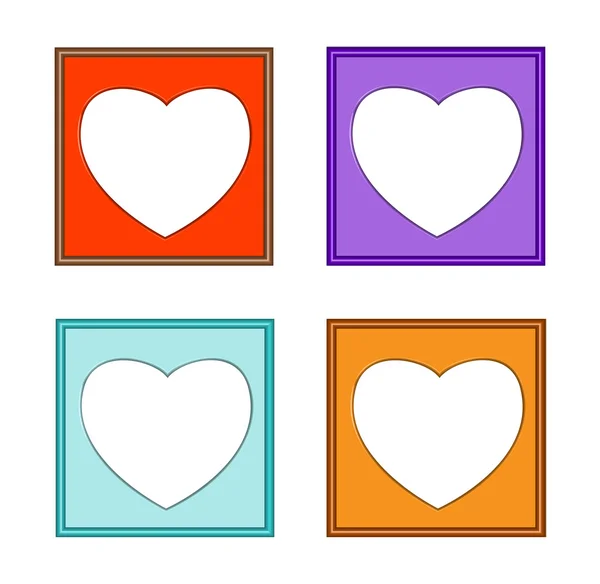 Modern frame-colorful heart-01 — Stock Vector