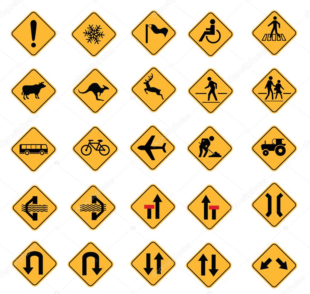 warning road signs