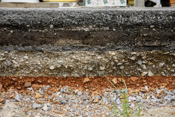 Drogi asfaltowej warstwy — Zdjęcie stockowe
