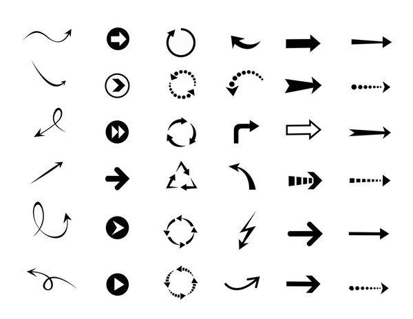 Arrows icon set — Stock Vector