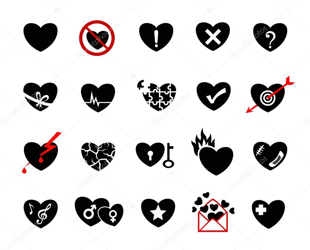 love concept icon set
