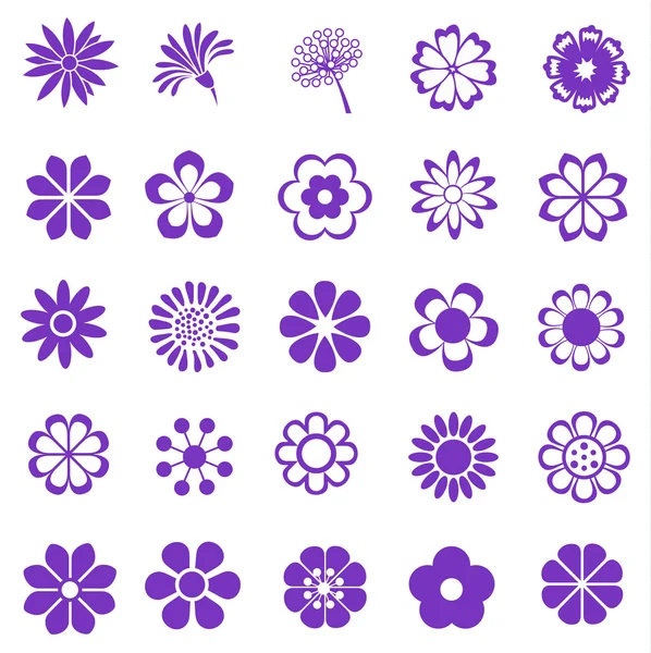 Flor vector conjunto — Vector de stock