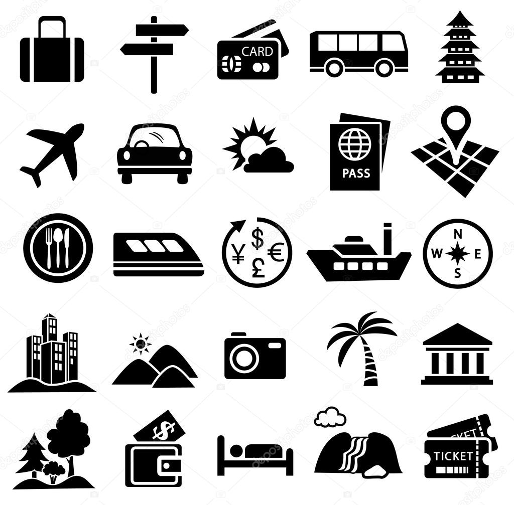 Waterfall Symbol On Map Travel Icon Set Stock Vector Image By ©Chartcameraman #45895681