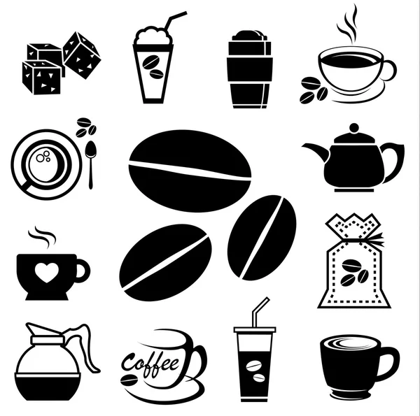 Set icono de café 01 — Archivo Imágenes Vectoriales