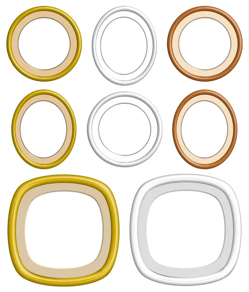 Cadre 3D Circle — Image vectorielle