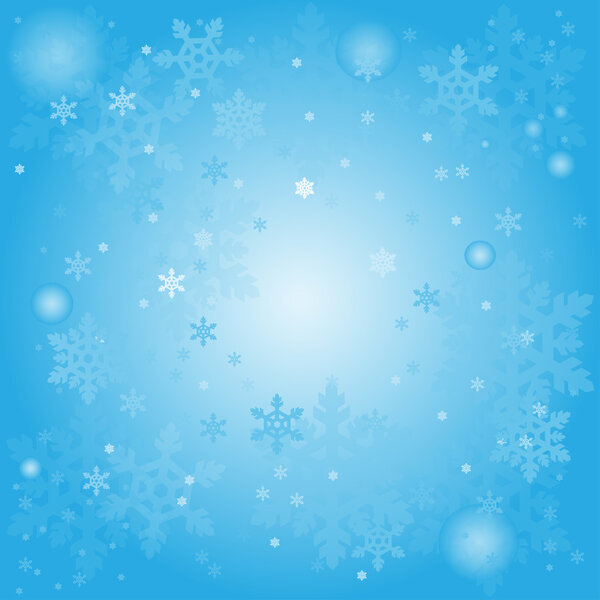 Winter background with snowflakes