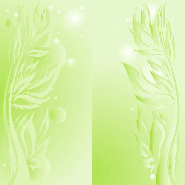 Abstrakt bakgrund med gröna blad. — Stock vektor