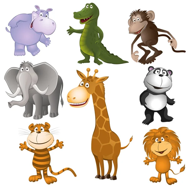 Funny animals — Stock Vector