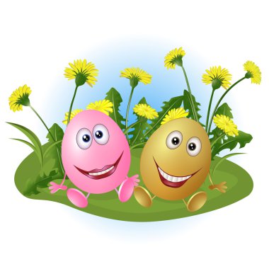 bir çim üzerinde yumurta