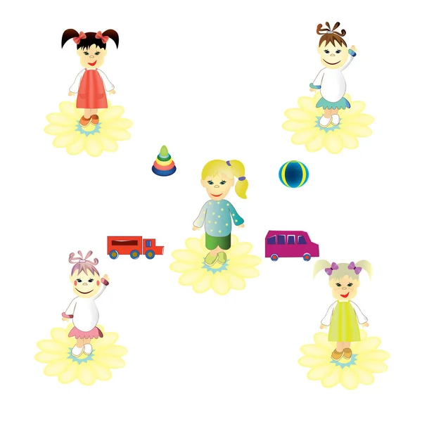 Kızlar renkli oyuncak