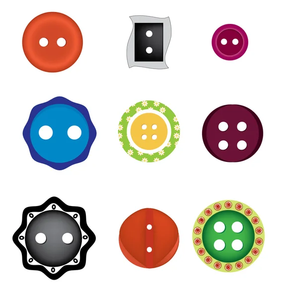 komik renkli düğmeler