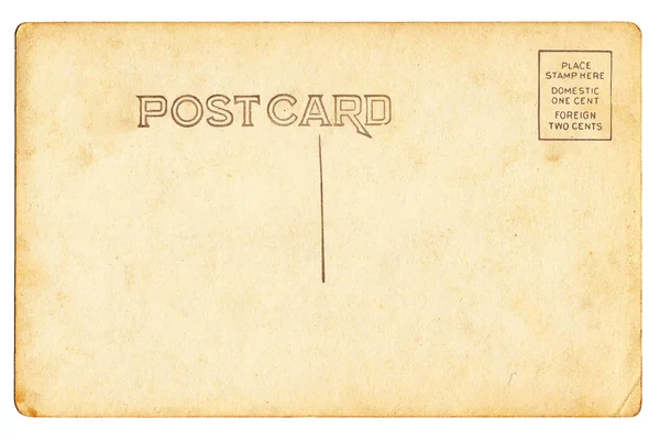 Back of vintage blank postcard — Stock Photo, Image