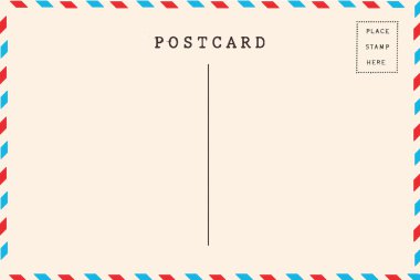 havayolu arkası boş kartpostal