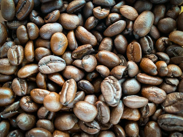 Kávová Zrna Jako Pozadí Textury — Stock fotografie