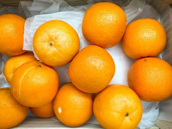 Mandarin Orange Fruit Basket Supermarket — Stock Photo, Image