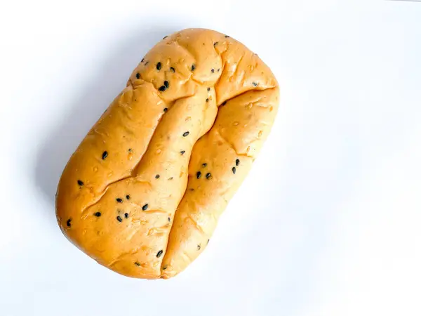 Volkoren Brood Klaar Eten Witte Achtergrond — Stockfoto