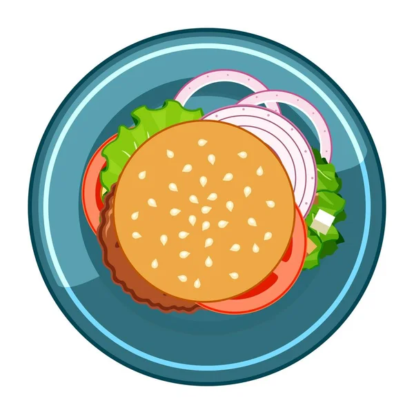 Hamburger Sur Fond Blanc Par Illustration — Photo