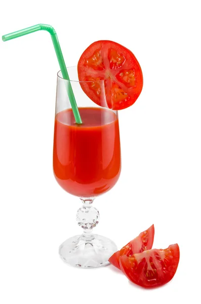 Tomatsaft som isolerade — Stockfoto