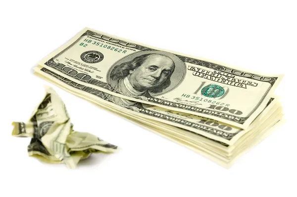 Crumpled money — Stock Photo, Image