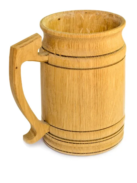 Bierkrug aus Holz — Stockfoto