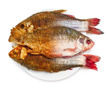 Balık iskeleti ile sıkılmış limon