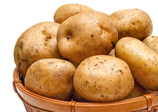 Primer plano de la cesta de patatas — Foto de Stock