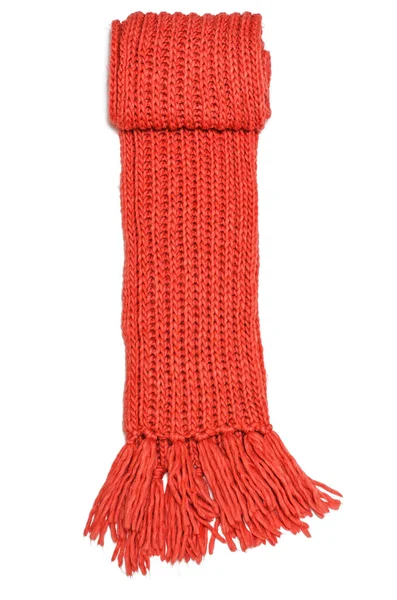 Шерстяной красный шарф — стоковое фото