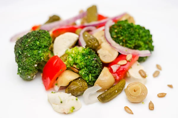 Salada de brócolis close-up — Fotografia de Stock