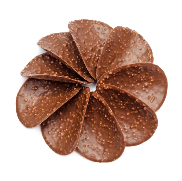 巧克力坚果芯片在花的形状 — 图库照片