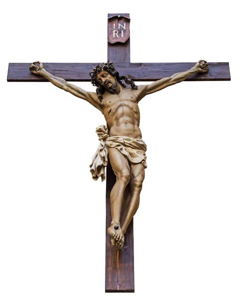 Crucifixión aislada Imagen de stock