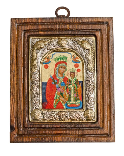 Silver Byzantine icon — Stock Photo, Image