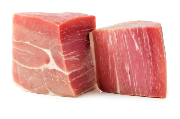 Two pieces of prosciutto — Stockfoto